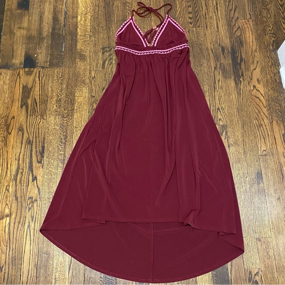 NWOT Express high low boho embroidered halter maxi dress - Picture 1 of 14